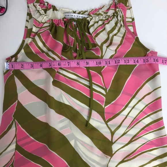 Trina Turk Silk Tank Women’s Top Size P - Picture 5 of 8